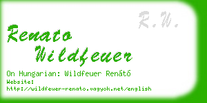 renato wildfeuer business card